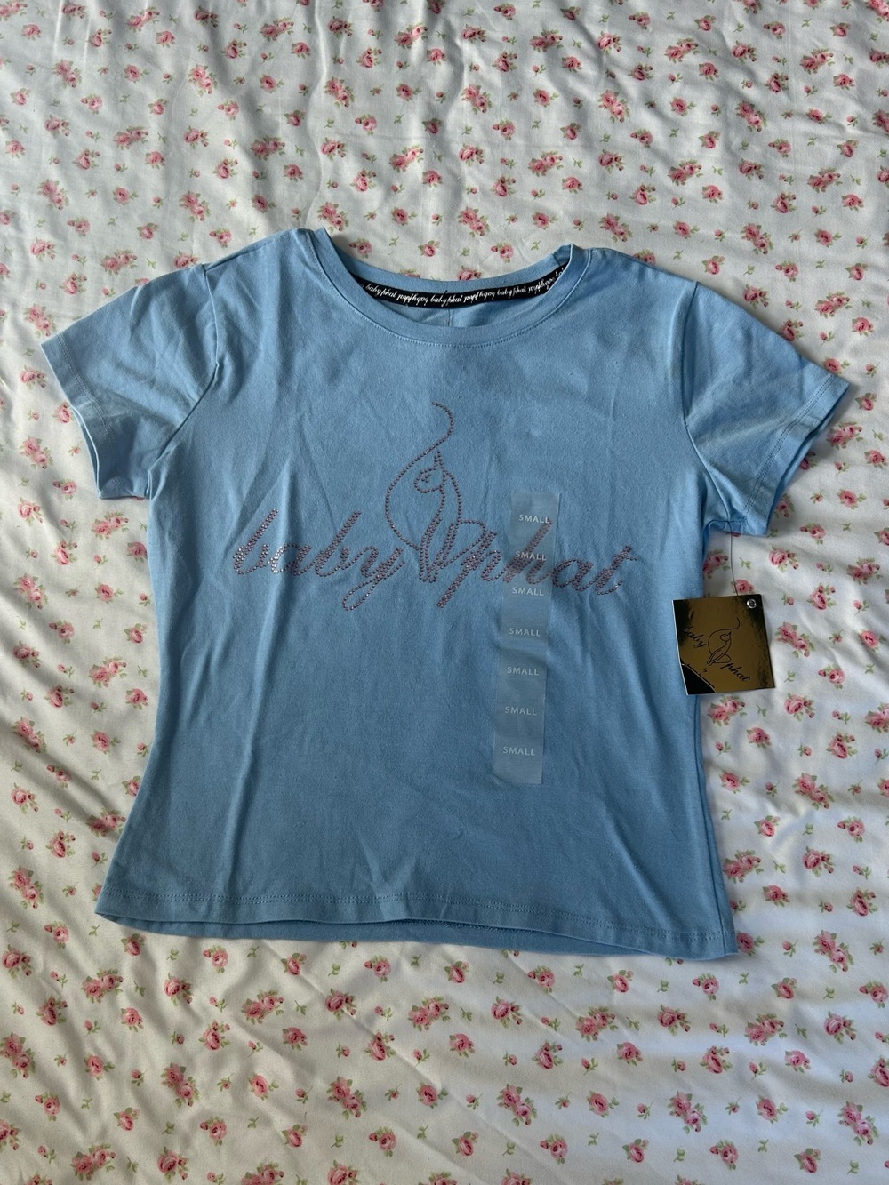 BABY PHAT Light Blue Short Sleeve Logo Baby Tee